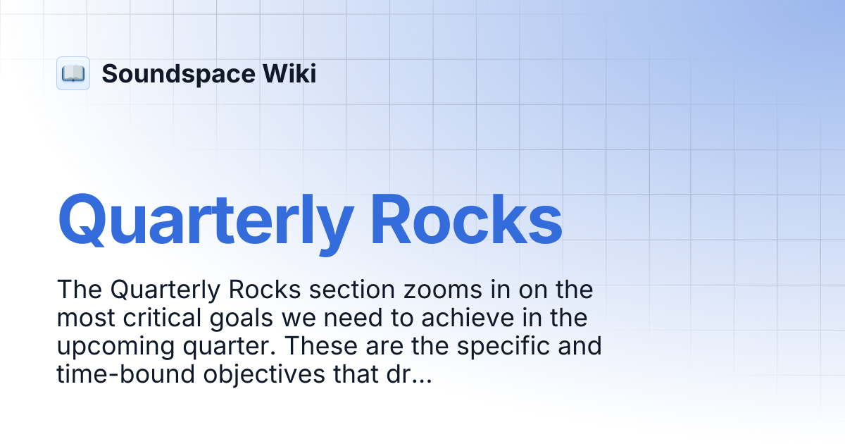 Quarterly Rocks | Soundspace Wiki